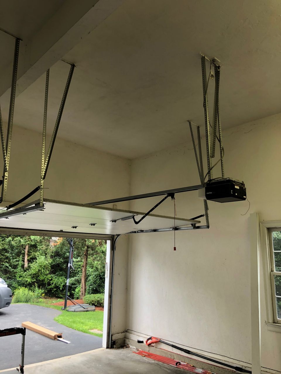 High Lift Garage Door Track Installation Residential Service Call In