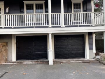 Black garage doors installation & repair | monochrome | traditional