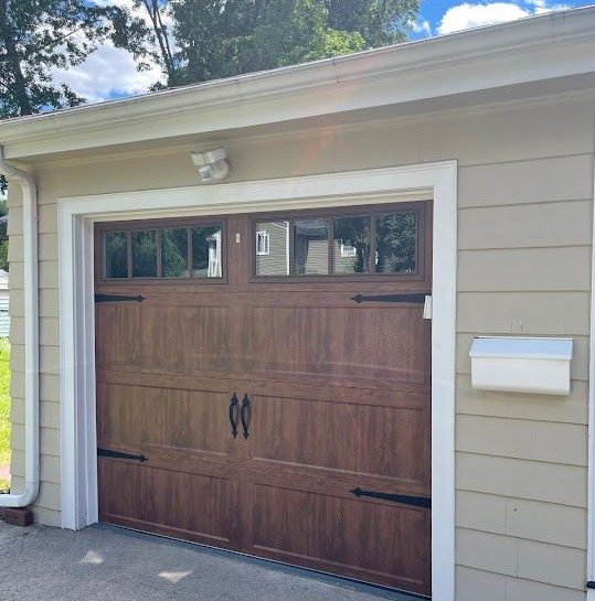 Mid century cape cod garage door