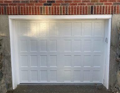 Garage Door Shrewsbury, MA 9′ 0″ x 7′ 0′ BridgeportTM Steel ­ Premium Series with Intellicore Extended Panel. Liftmaster Model 8550W Belt Drive Openers.