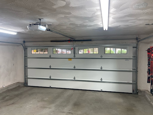 Garage Door Franklin, MA! 9’0″ x 7’0″ Haas Modern 2063 SteeL Insulated Doors. Mahogany. Recessed Long Panel.